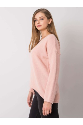 Šviesiai rožinis megztinis Och Bella-TW-SW-BI-9802.25X
