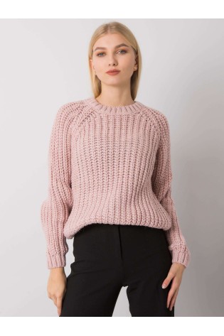 Šviesiai rožinis megztinis Rue Paris-TO-SW-0420.11X
