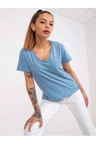 Šviesiai mėlyni marškinėliai moterims-TW-TS-1002.28X
