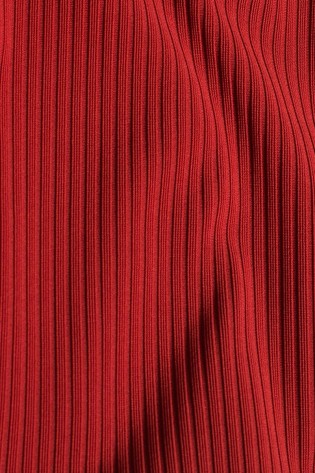 Raudonų plytų spalvos klasikinio stiliaus tampraus audinio suknelė-TV_MOE525_BRICK-RED