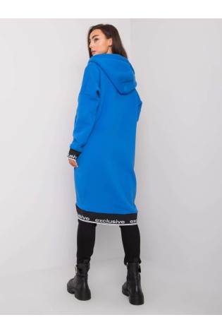 Mėlynas ilgas džemperis su kapišonu-RV-BL-6832.10