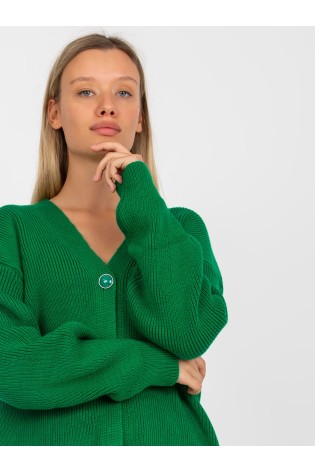 Stilingas žalias moteriškas susagstomas kardiganas-LC-SW-0267.06X