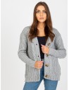 Pilkas susagstomas megztinis moterims-LC-SW-8001.14P