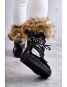 Šilti žieminiai patogūs batai su kailiuku-FF-35 BLACK