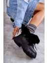 Stilingi juodi batai su kailiuku-NB577P BLACK