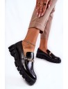 Stilingi lakuotos odos juodi batai-MK755 CZARNY LAK