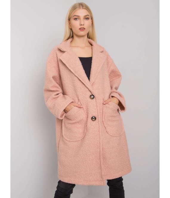 Rožinis moteriškas paltas-TW-PL-BI-21716.28X