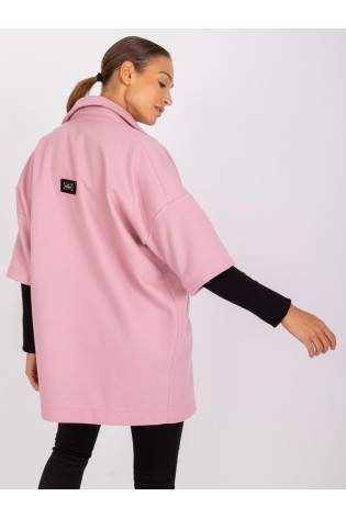 Rožinis paltas 3/4 rankovėmis-CHA-PL-0409.30X