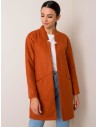 Oranžinis moteriškas paltas-D68500Y01744A6