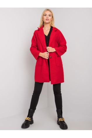 Raudonas moteriškas paltas-TW-PL-BI-21717.40P