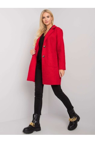 Raudonas moteriškas paltas-TW-PL-BI-21717.40P