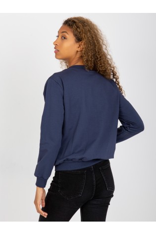 Tamsiai mėlynas džemperis su emblema-RV-BL-8229.69P