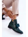 Žali elegantiški natūralios odos batai-4046 ZIEL LICO+ZAMSZ