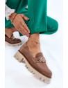 Natūralios odos Laura Messi stilingi rudi batai-2489/501 BRĄZ