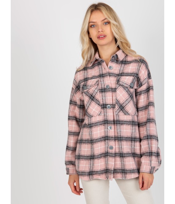 Languoti rožiniai marškiniai moterims-DN-KS-3967.92