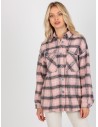 Languoti rožiniai marškiniai moterims-DN-KS-3967.92