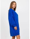 Kobalto mėlynas ilgas megztinis moterims-LC-SW-0341.38P