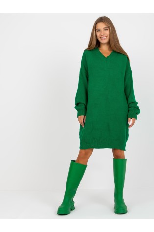 Žalias laisvas ilgas megztinis-LC-SW-0341.38P