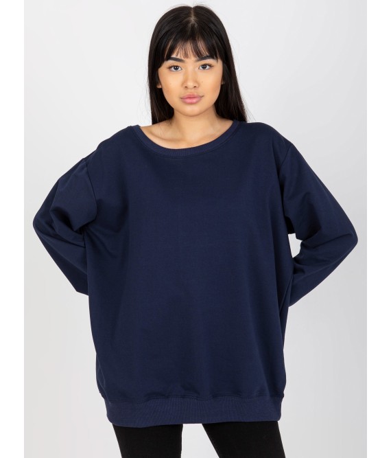 Oversize stiliaus tamsiai mėlynas džemperis-VI-BL-094.03P