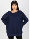 Oversize stiliaus tamsiai mėlynas džemperis-VI-BL-094.03P
