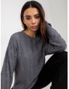 Pilkas kasdieniškas megztinis moterims-VI-SW-20234.75P