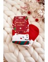 Raudonos kojinės su Kalėdiniais raštais-SK.22956/SNP9062 RED