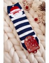 Dryžuotos kojinės su Kalėdų Seneliu-SK.23061/X20369 NAV/WH