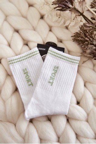 Baltos sportinės kojinės-SK.23097/X20324 WHT