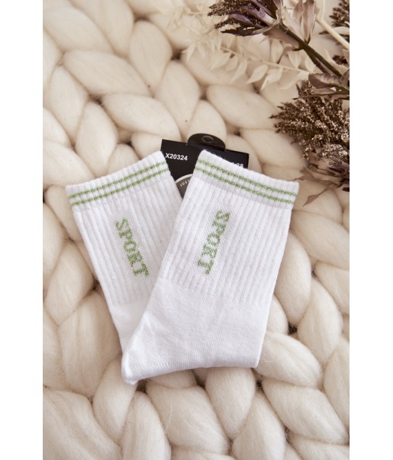 Baltos sportinės kojinės-SK.23097/X20324 WHT