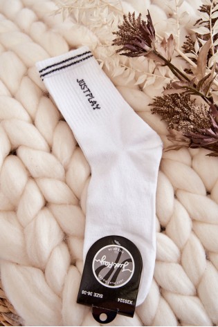 Baltos sportinės kojinės-SK.23099/X20324 WHT