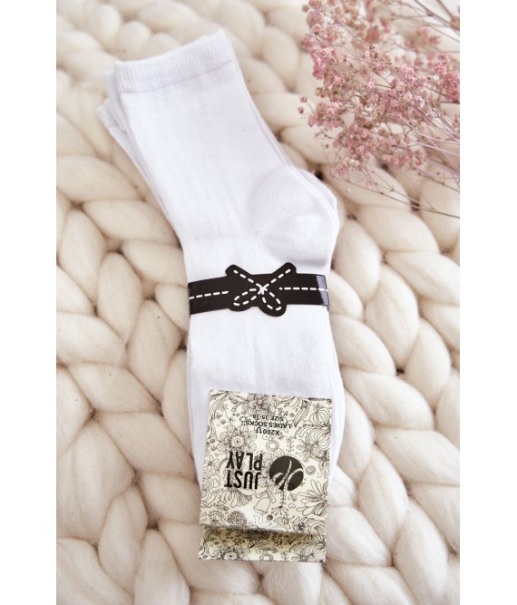 5 porų baltų kojinių rinkinys-SK.23156/X20011 WHT