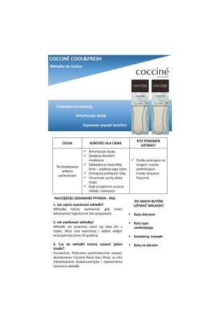Coccine Thermoactive Cool Fresh Dry vidpadžiai-665/141 COOL & FRESH