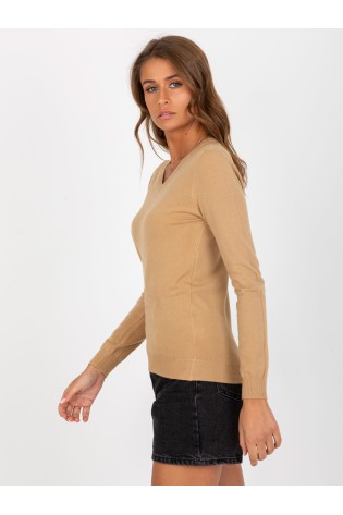 Klasiknis moteriškas megztinis su V kaklu-NM-SW-J52002.70