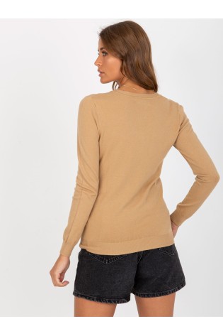 Klasiknis moteriškas megztinis su V kaklu-NM-SW-J52002.70