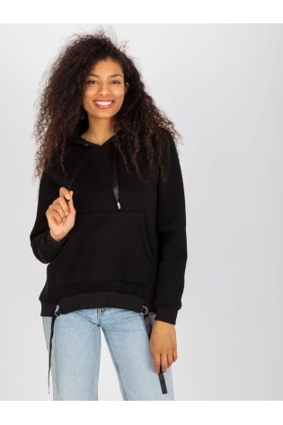 Klasikinis juodas džemperis moterims-TW-BL-BL-1003.95P