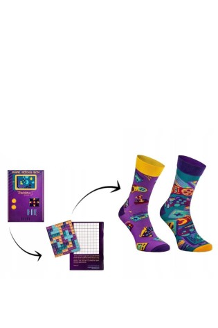 Rainbow Socks For Fans Of Console Games 2 Pairs-SK.23592/GAMEBOX