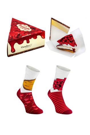 Rainbow Socks New York cheesecake with cherry 1 Pair-SK.23594/SERNIK