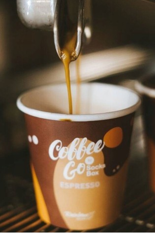 Linksmos kojinės Coffee-Espresso puodelyje,1 pora-SK.23598/ESPRESSO