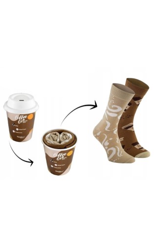 Linksmos kojinės Caffe Latte puodelyje, 1 pora-SK.23601/LATTE