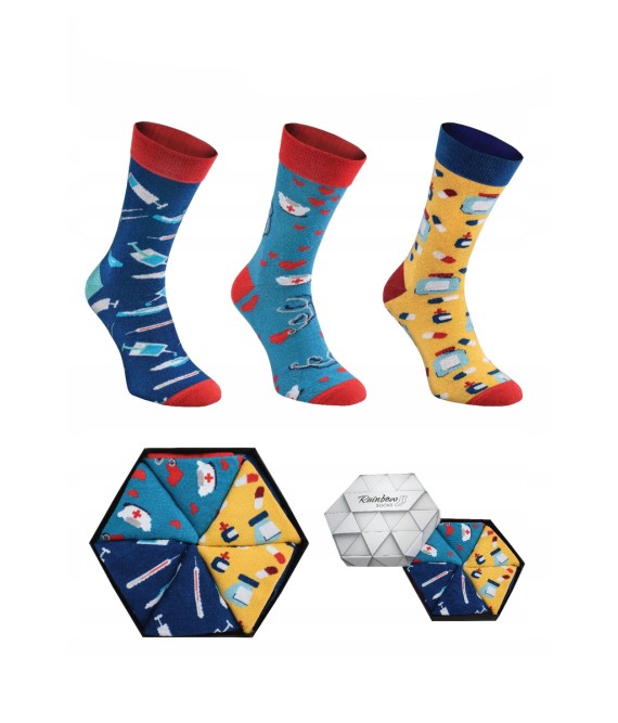 Rainbow Socks For nurses and nurses Of 3 Pairs-SK.23610/NURSEBOX