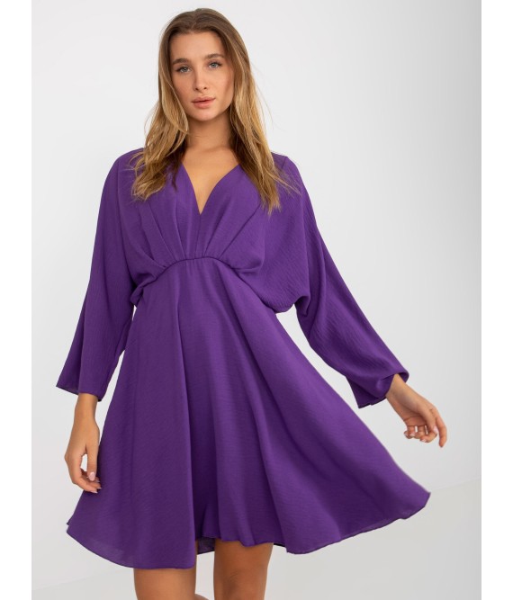 Violetinė kimono stiliaus suknelė-DHJ-SK-11981B.19