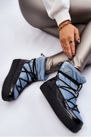 Šilti patogūs žieminiai batai-HY845-6 BLUE