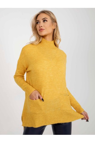Geltonas megztinis moterims-RV-SW-7051.95P