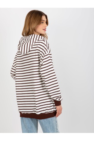 Dryžuotas rudas džemperis moterims-FA-BL-8287.20P