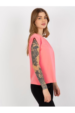 Rožiniai marškinėliai moterims-RV-TS-4833.00X