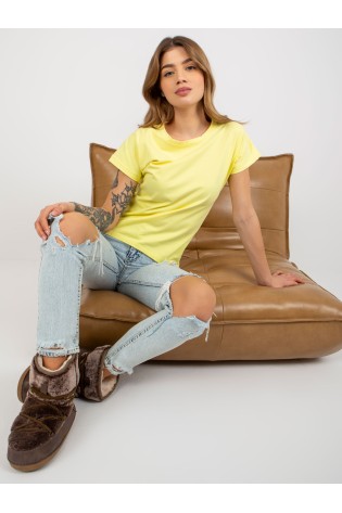 Geltoni marškinėliai moterims-VI-TS-034.06