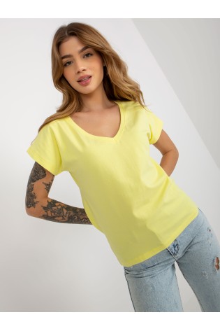 Geltoni marškinėliai moterims-VI-TS-5134.02