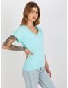 Melsvi marškinėliai moterims-VI-TS-035.01P