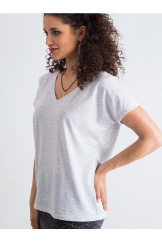Pilki marškinėliai moterims-RV-TS-4832.27P