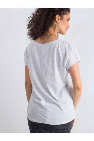 Pilki marškinėliai moterims-RV-TS-4832.27P